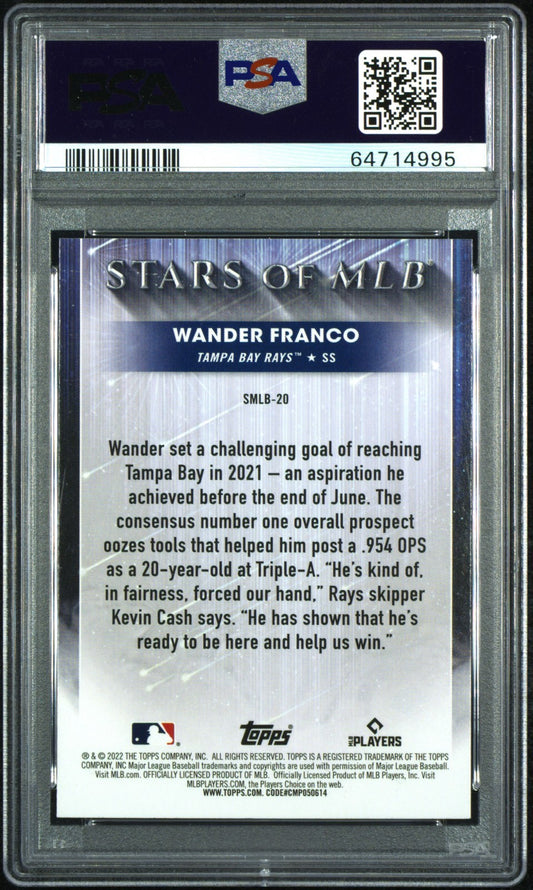2022 Topps Stars Of Mlb Wander Franco Stars Of Mlb #SMLB20 PSA 10