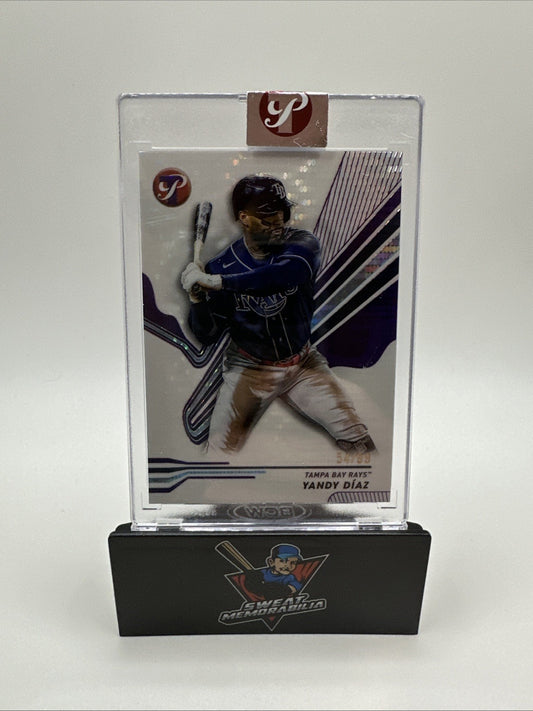 2024 Topps Pristine - #202 Yandy Diaz - TB Rays - Purple Pulsar Refractor /99