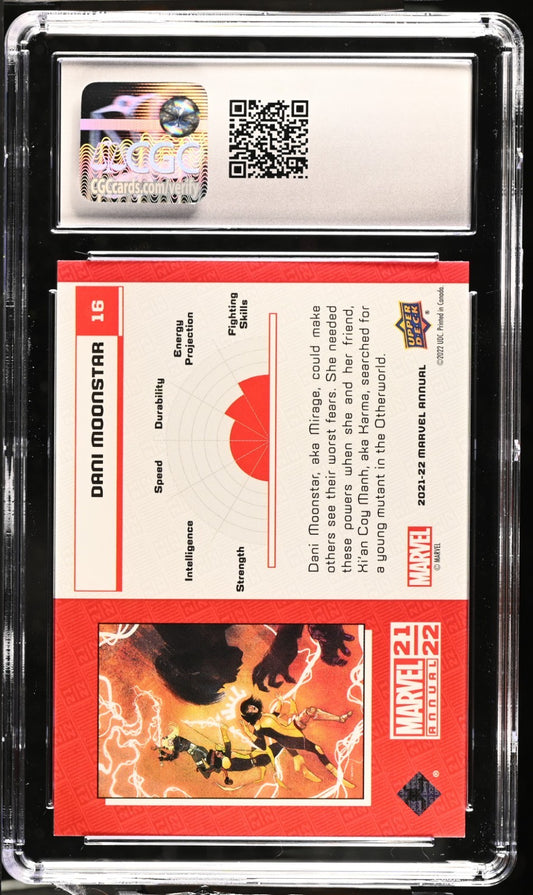 2021-22 Upper Deck Marvel Annual Dani Moonstar #16 Silver Sparkle CGC 10