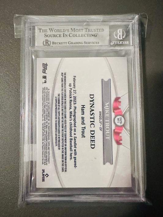2024 Topps Dynasty Autograph Patches Mike Trout #DAPBMT1 BGS 9