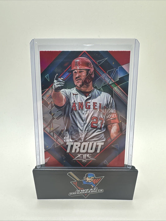 2022 Topps Fire Mike Trout Red Flame Parallel #81 Angels