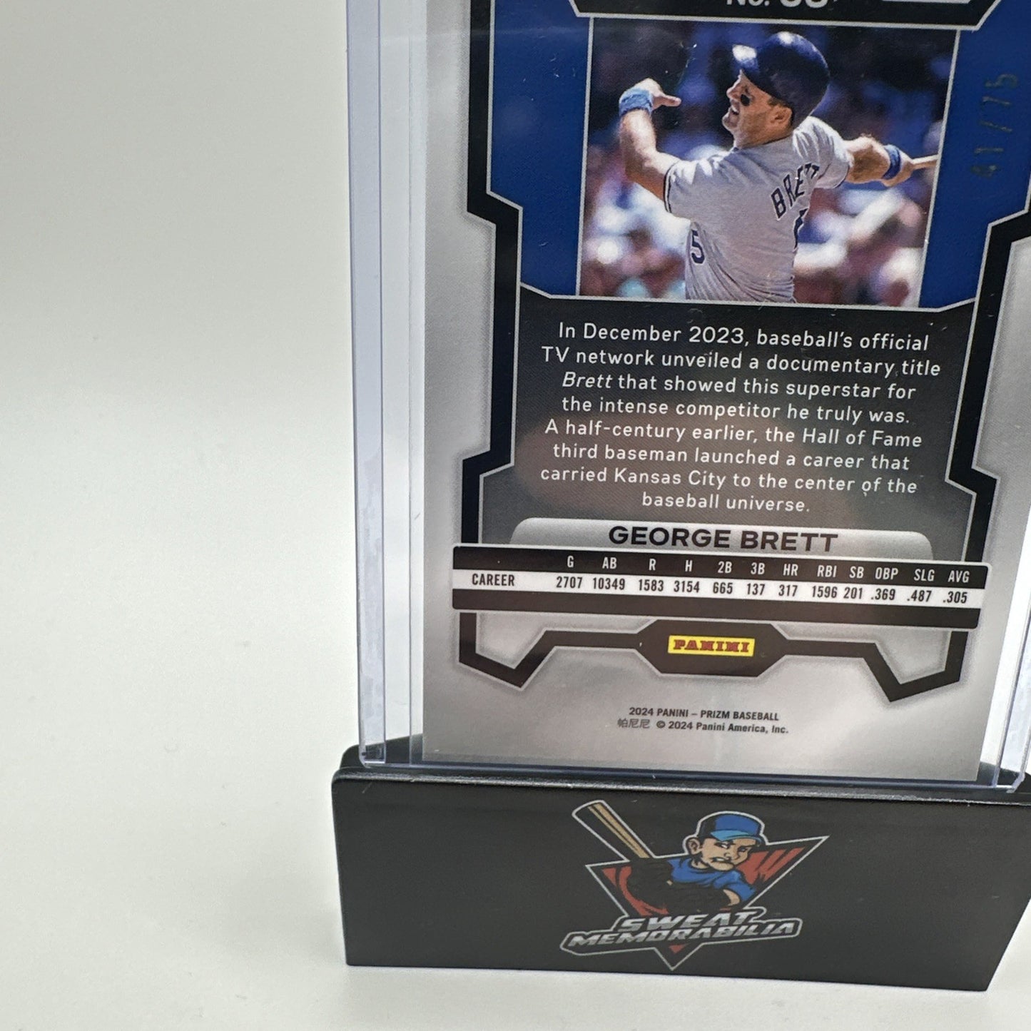 George Brett 2024 Panini Prizm Green Scope Prizm #41/75 Kansas City Royals