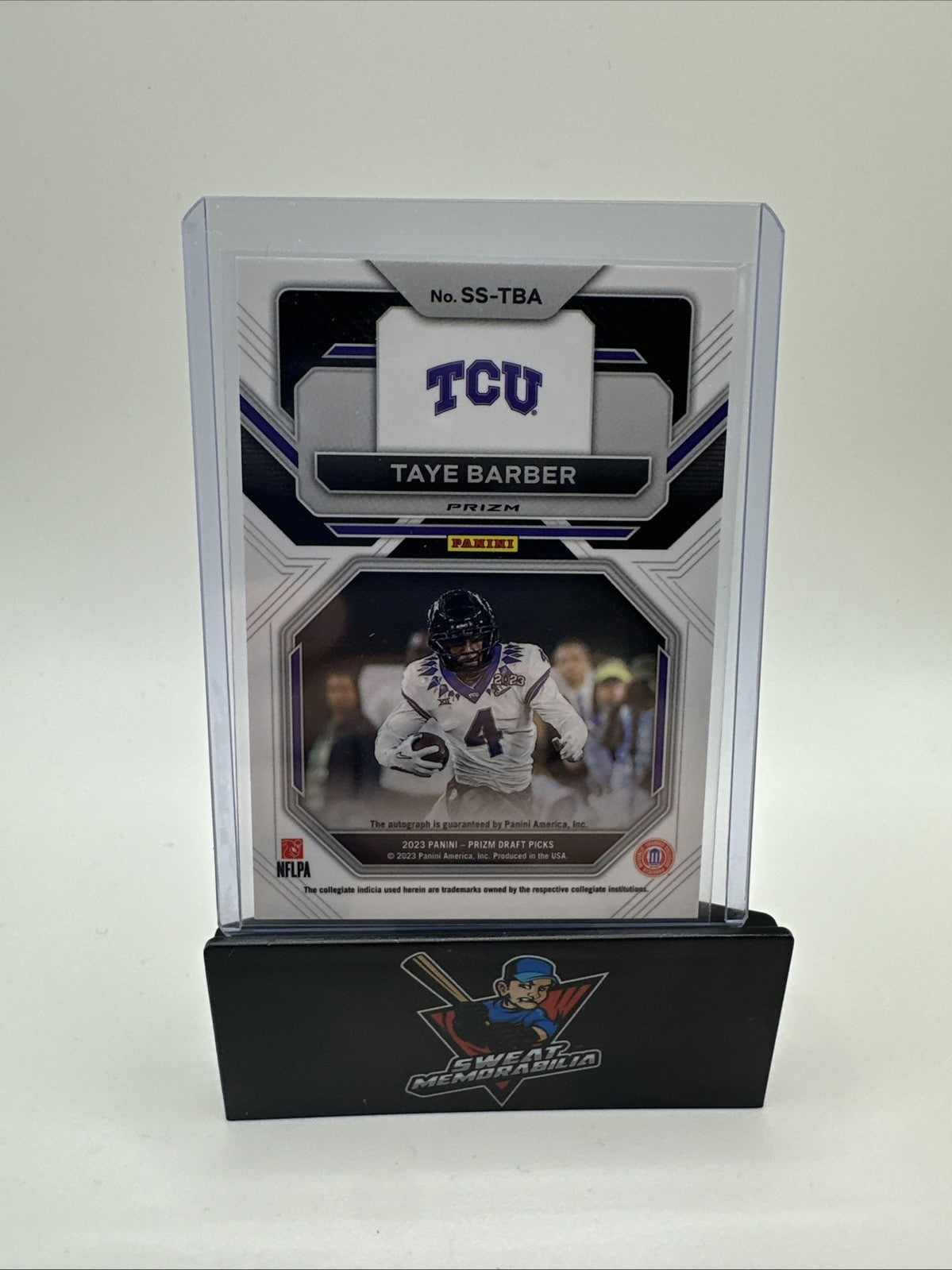 2023 Prizm Draft Picks #SS-TBA Taye Barber Sensational Signatures Gold Ice