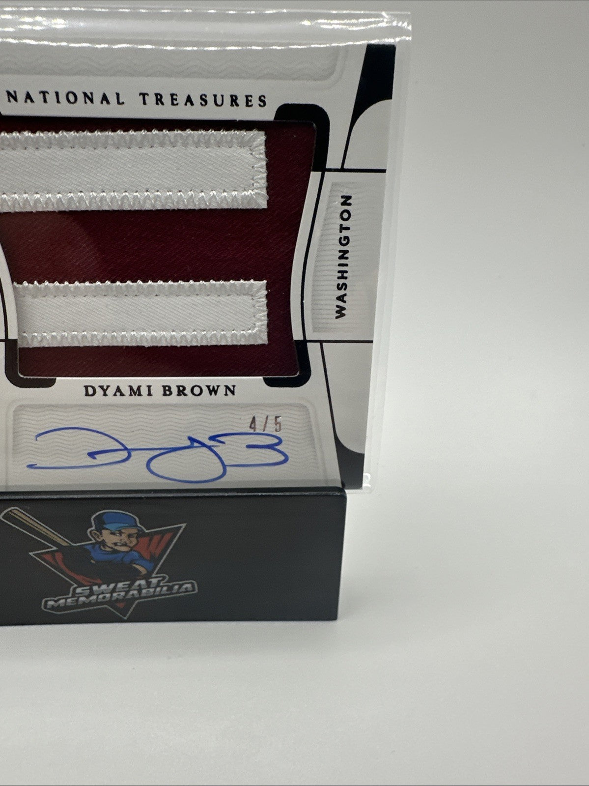 2021 DYAMI BROWN PANINI NATIONAL TREASURES ENCASED RPA ROOKIE PATCH AUTO RC 4/5