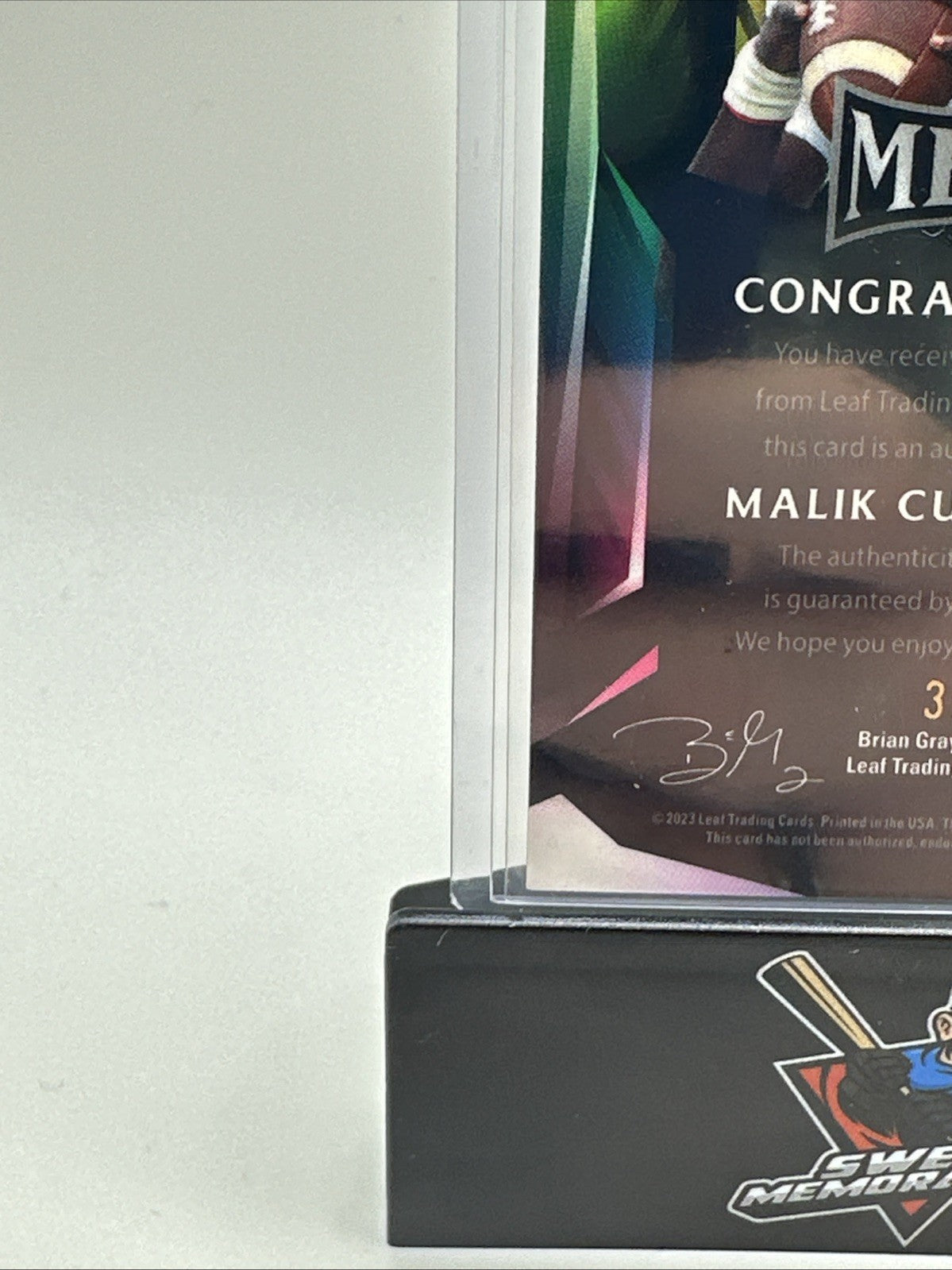 2023 Leaf Metal Football MALIK CUNNINGHAM Auto 3/5