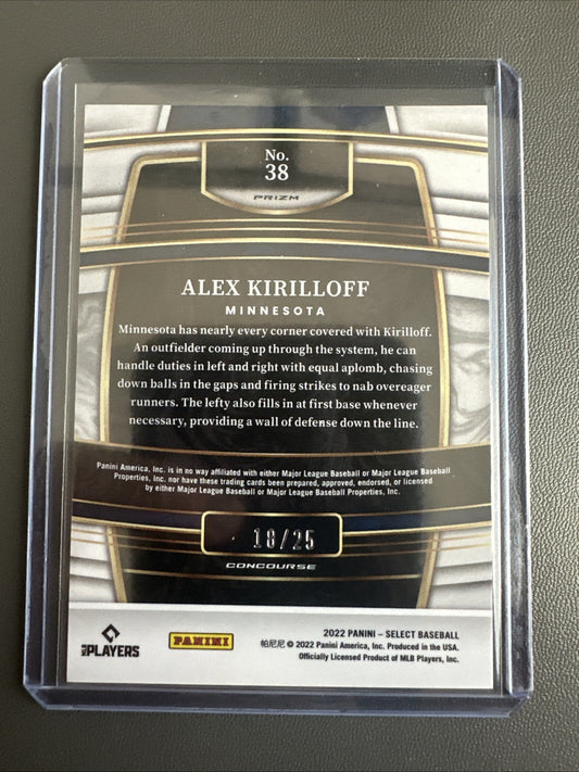 2022 Select Concourse Alex Kirilloff Silver Prizm Scope Panini #38 SP 18/25