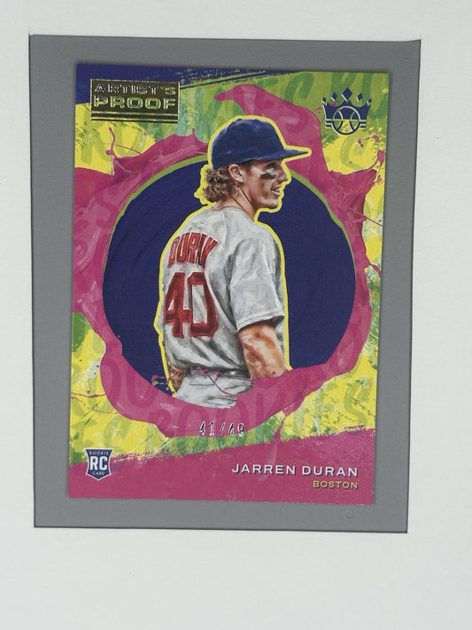 2022 Diamond Kings Jarren Duran Artist Proof 41/49 #147 Boston Red Sox
