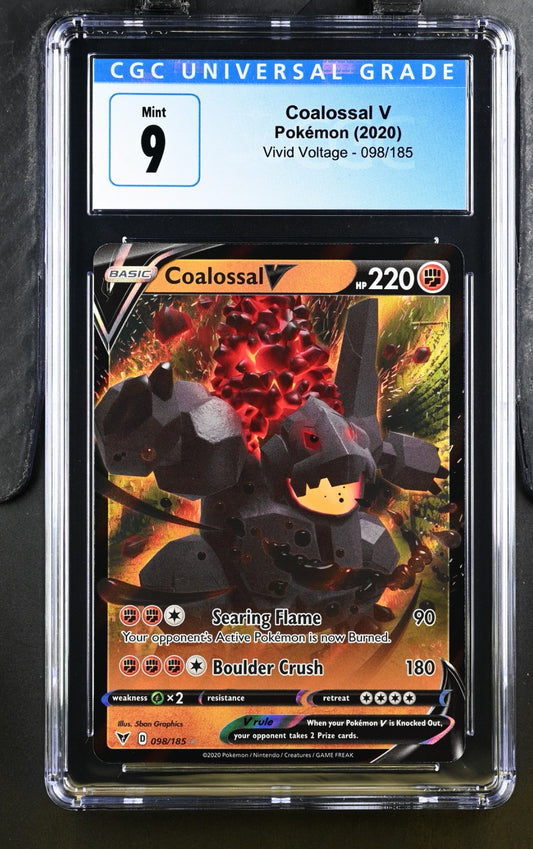 Pokemon 2020 Vivid Voltage Coalossal V #098/185 CGC 9