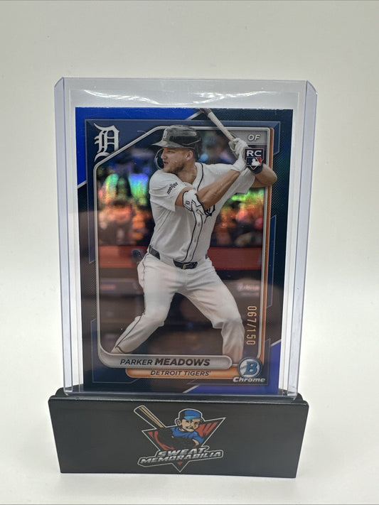 2024 Bowman Chrome - Parker Meadows #98 Fuchsia Refractor /150 (RC)