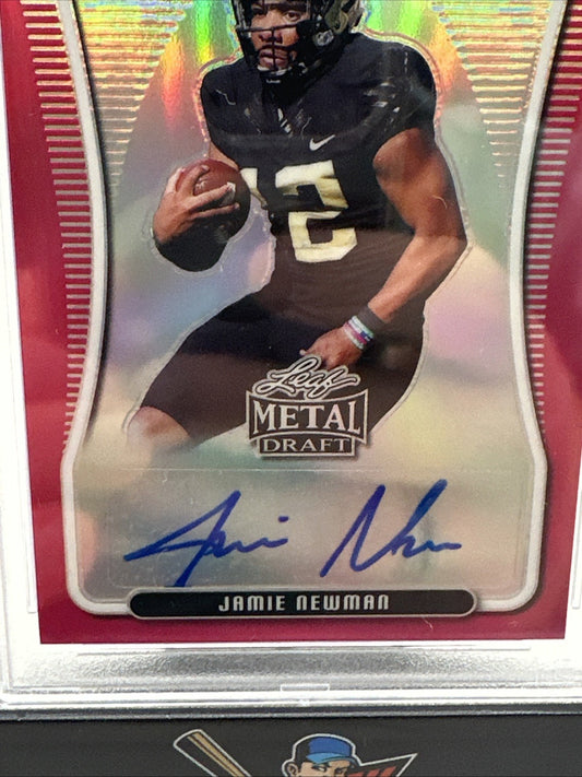 2021 Leaf Metal Draft #BA-JN1 Jamie Newman Autographs Silver #/20 PSA 10