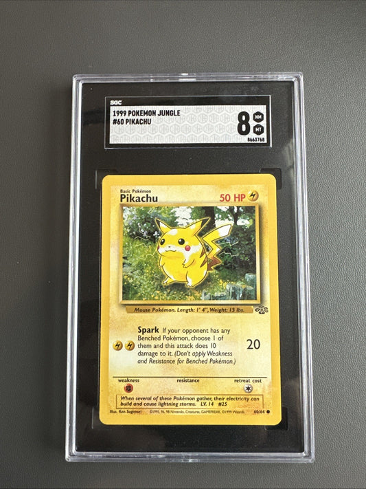 1999 Pokemon Jungle #60 Pikachu SGC 8