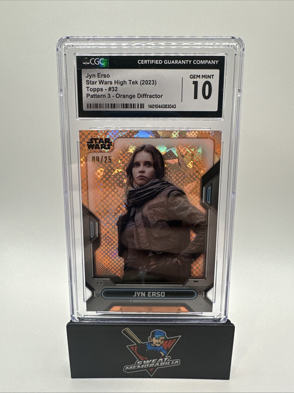 2023 Topps Star Wars Jyn Erso High Tek Orange Refractor /25 CGC 10