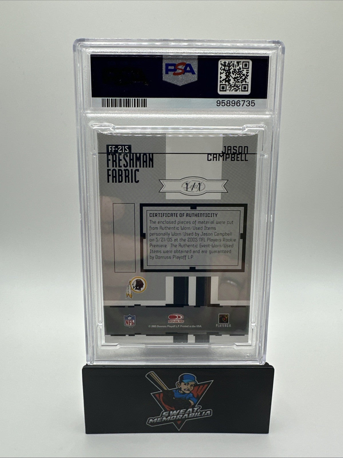 2005 Leaf Certified Materials Jason Campbell Mirror Black RPA 1/1 PSA 8