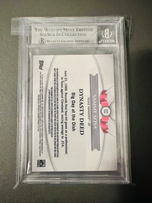 2024 Topps Dynasty Autograph Patches Sammy Sosa #DAPSS6 BGS 8.5