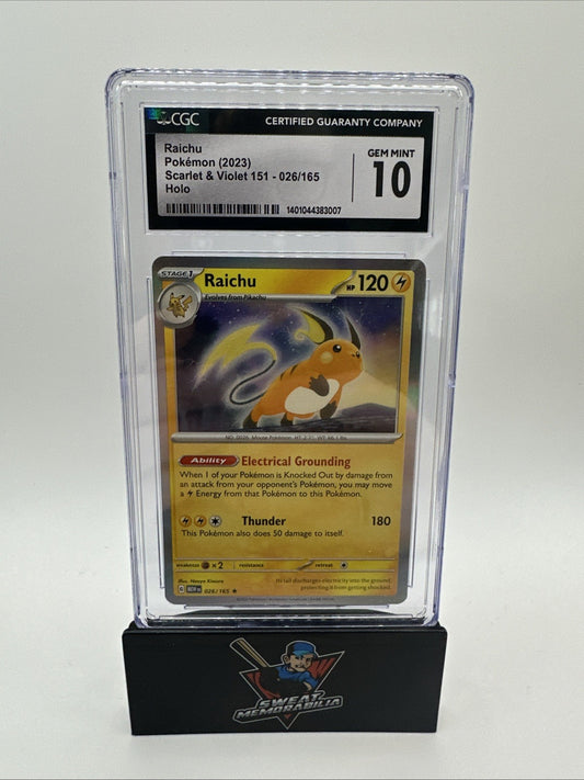 2023 Pokemon Scarlet & Violet 151  Raichu 026/165 Holo CGC 10