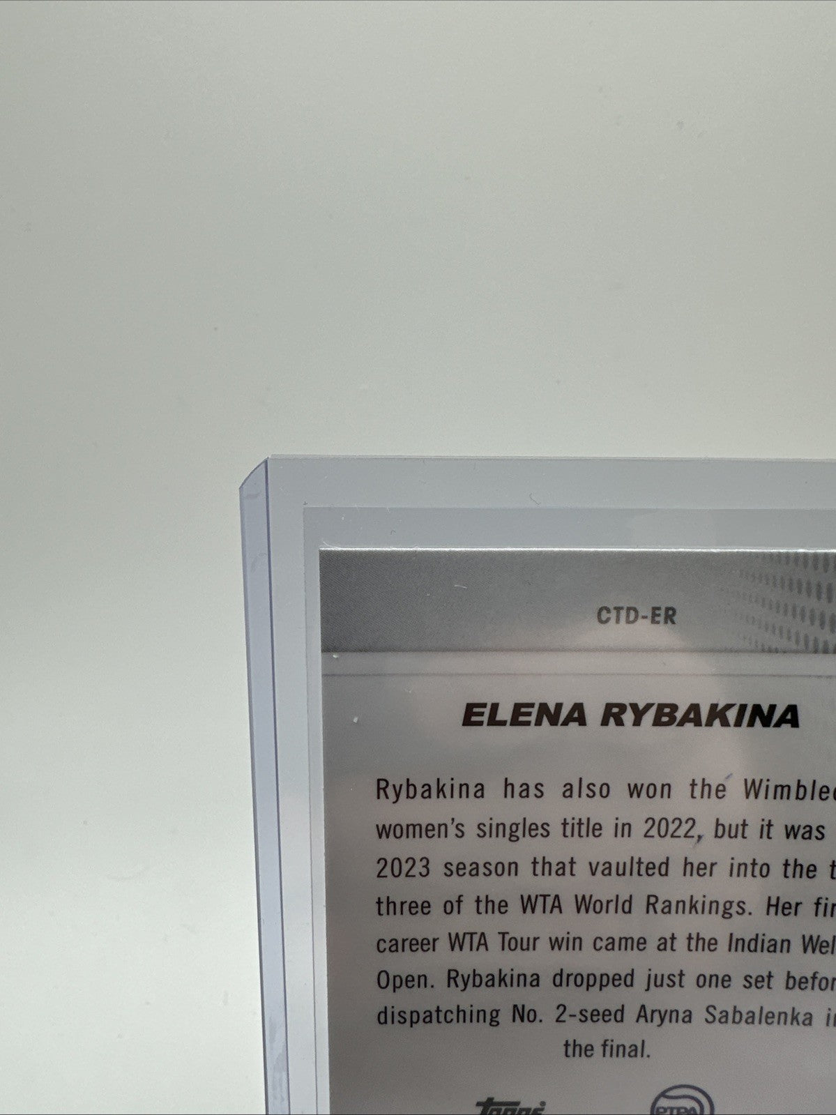 2024 Topps Chrome Tennis Captured ELENA RYBANKINA #CTD-ER