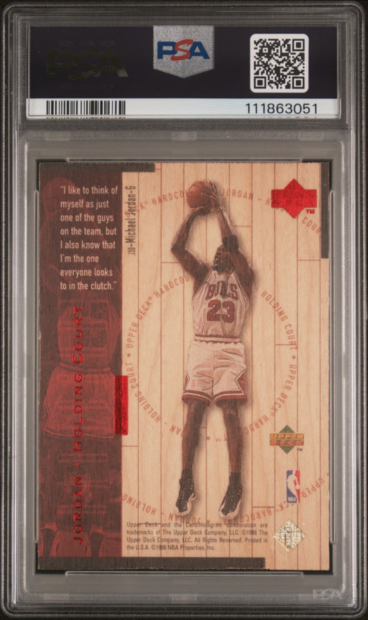 1998 Upper Deck Hardcourt Jordan Holding Court Michael Jordan Jordan #J30 PSA 9
