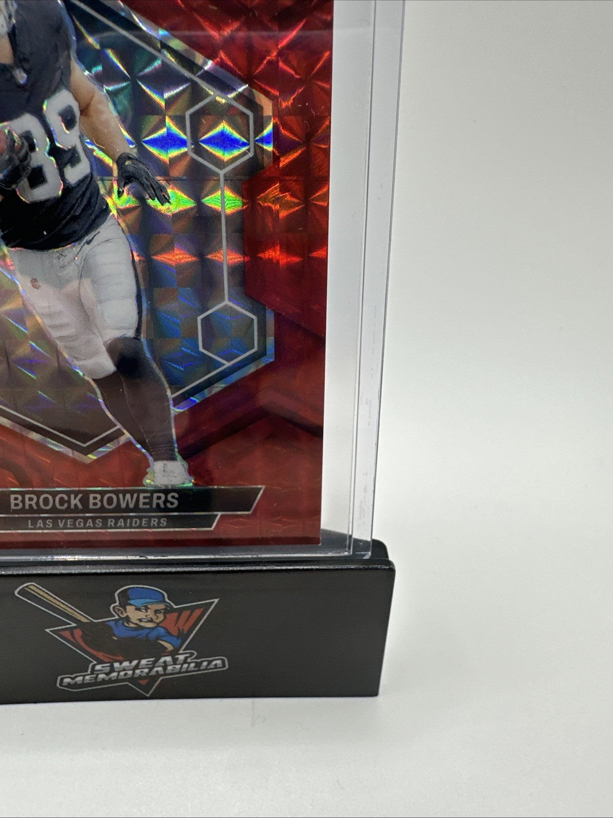 2024 Panini Mosaic - Rookies Reactive Red Mosaic Prizm #313 Brock Bowers (RC)