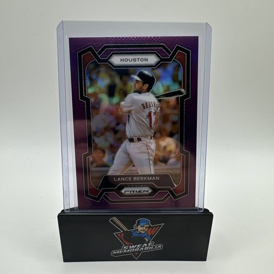 Lance Berkman 2024 Panini Prizm #258 Purple Prizm 76/99