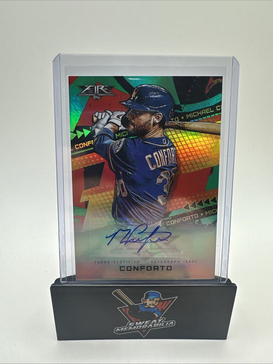 2022 Topps Fire Michael Conforto #FA-MC Auto Gold /75 New York Mets