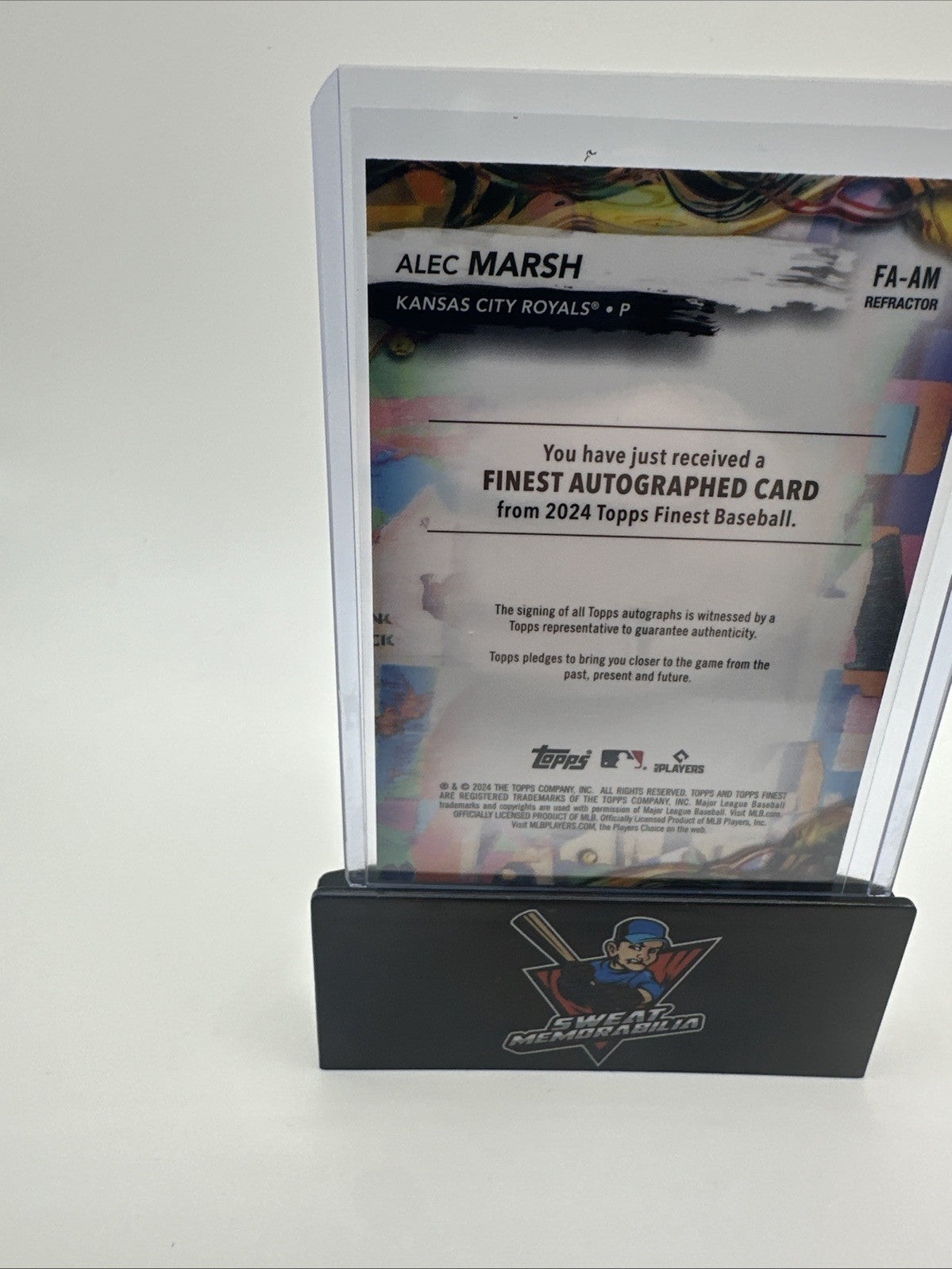 2024 Topps Finest Alec Marsh Rookie On-Card Auto #FA-AM Kansas City Royals