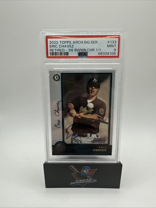 ERIC CHAVEZ 2022 TOPPS ARCHIVES OAKLAND ATHLETICS 1/1 PSA 9