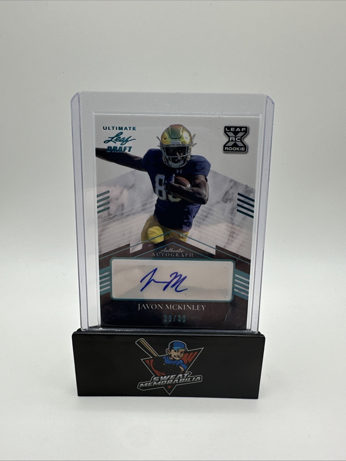 2021 LEAF ULTIMATE DRAFT JAVON MCKINLEY ROOKIE/RC AUTO #18/35