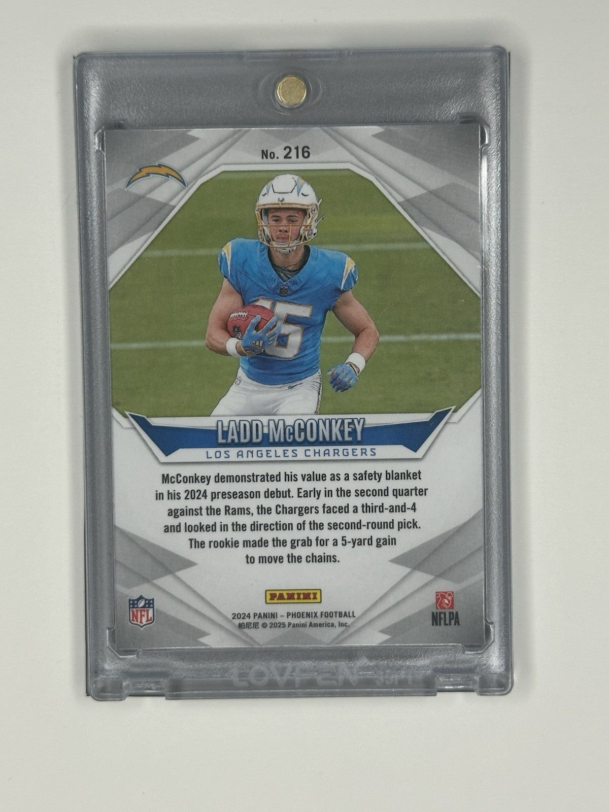 2024 Panini Phoenix Football Ladd McConkey #216 Orange Prizm