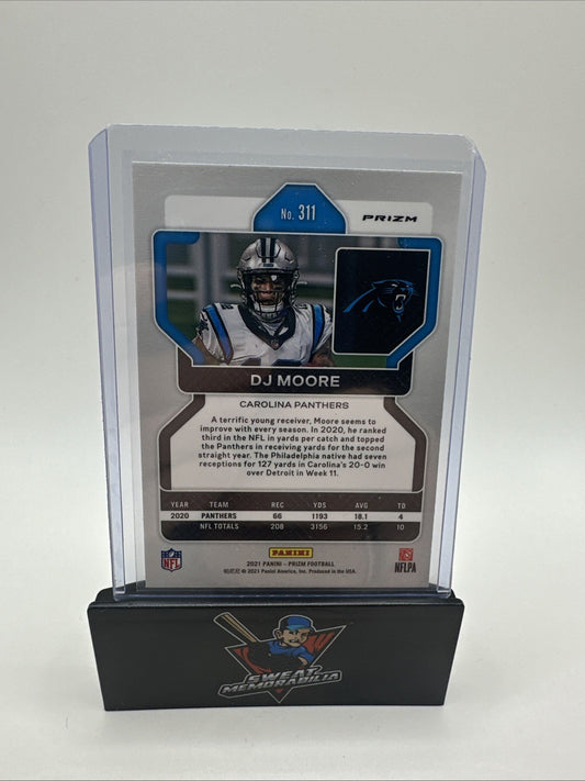 2021 Panini Prizm Red White & Blue DJ Moore Carolina Panthers #311