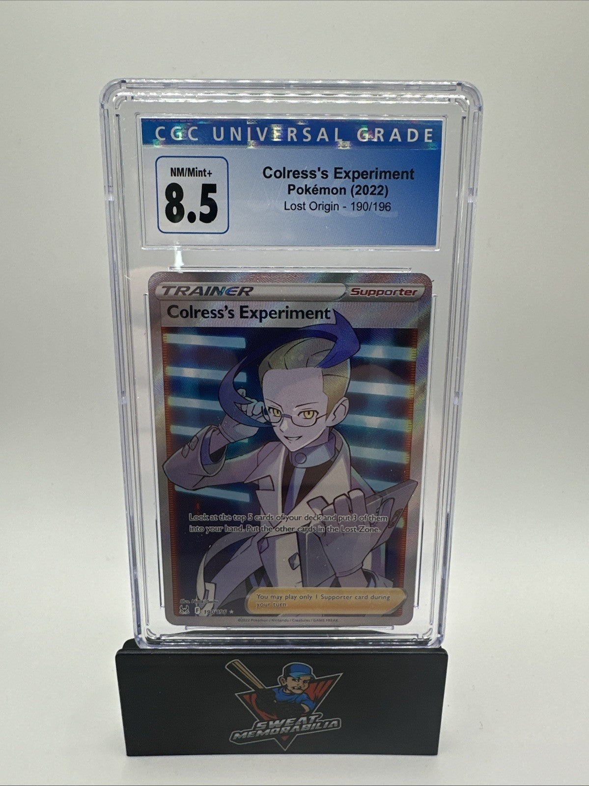 Pokémon TCG Colress's Experiment Sword & Shield - Lost Origin 190/196 CGC 8.5