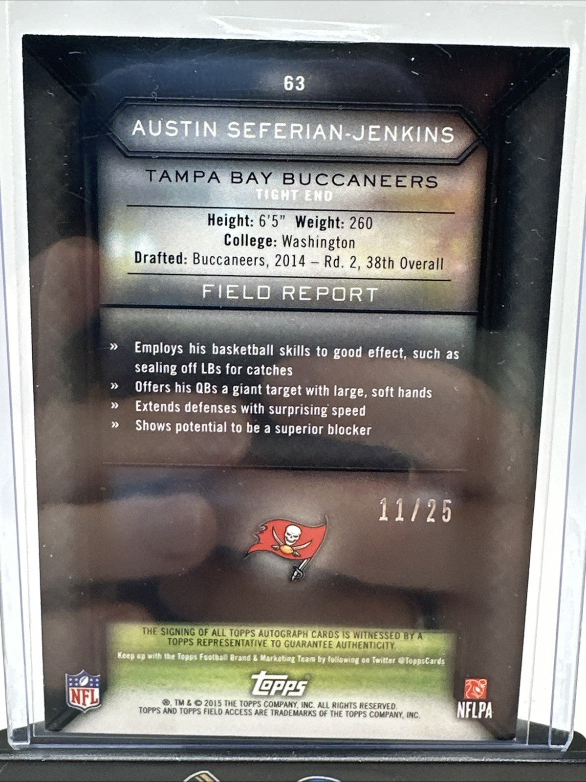 A60,326 - 2015 Topps Field Access Autographs #63 Austin Seferian-Jenkins