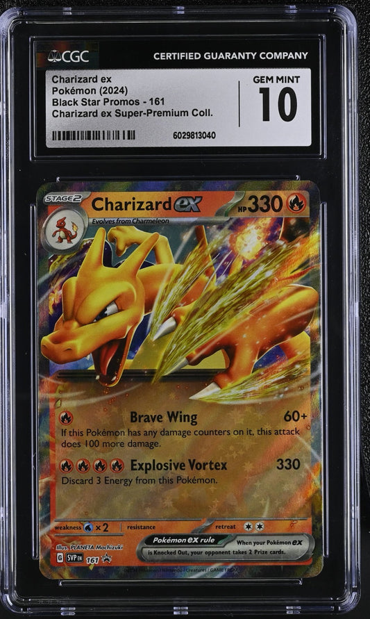 Pokémon 2024 Charizard ex 161 2024 Black Star Promos CGC 10
