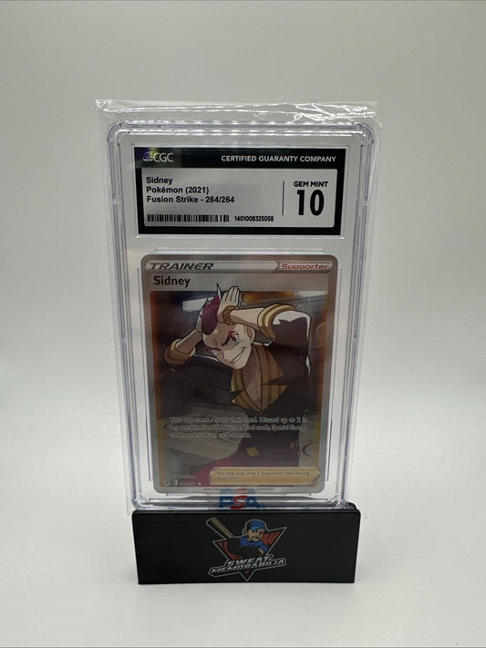 Pokémon Sidney #264 Fusion Strike Full Art Trainer CGC 10