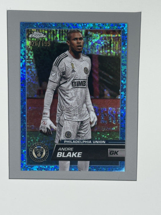 2023 Topps Chrome MLS Andre Blake Blue Mini Diamond Refractor 26/199 #11