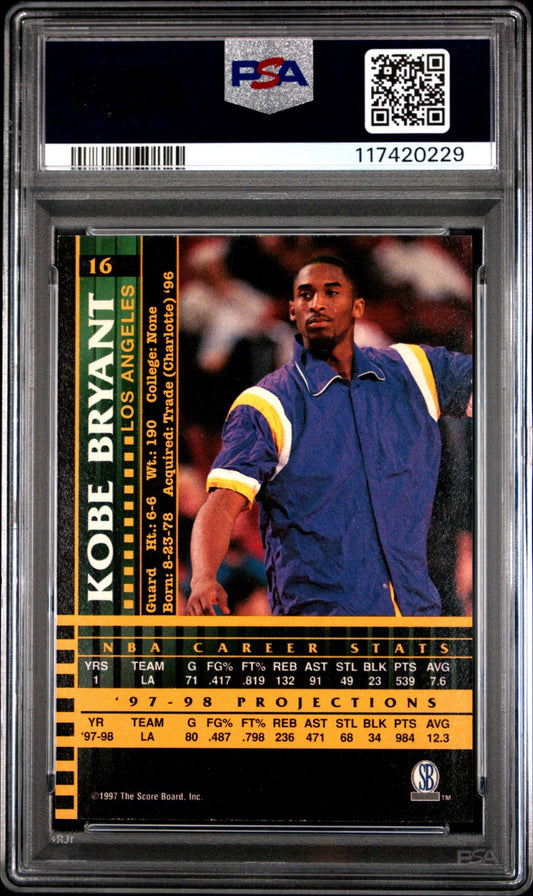 1997 Score Board Players Club Kobe Bryant #16 PSA 8