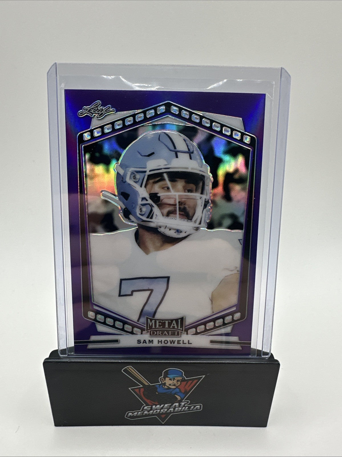 2022 Leaf Draft Metal Portrait Purple Crystal Sam Howell #P-SH1 Rookie RC