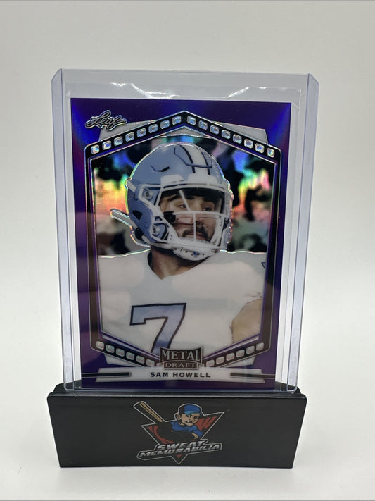 2022 Leaf Draft Metal Portrait Purple Crystal Sam Howell #P-SH1 Rookie RC