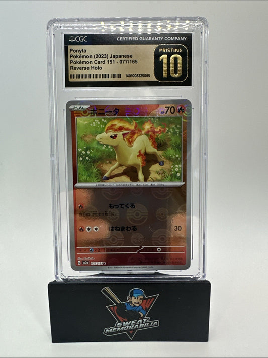 Pokemon 2023 Ponyta 151 077/165 Master Ball Reverse Holo Japan CGC 10 PRISTINE