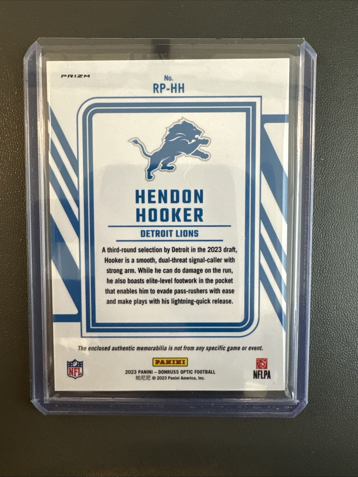 2023 Panini Donruss Optic - Rookie Phenoms Blue Hyper Prizm #RP-HH Hendon Hooker