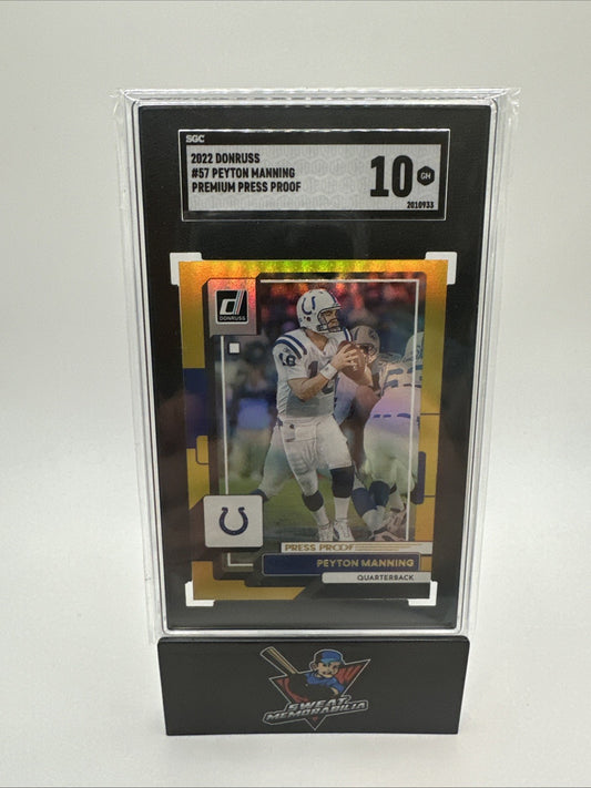 2022 Panini Donruss - Peyton Manning #57 Press Proof Premium SGC 10
