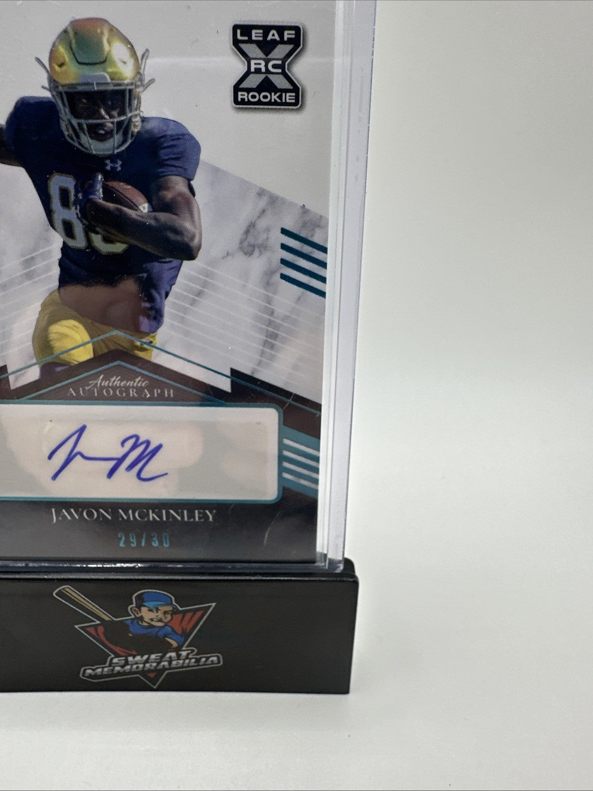 2021 LEAF ULTIMATE DRAFT JAVON MCKINLEY ROOKIE/RC AUTO #18/35