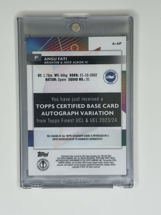 2023-24 Topps Finest Ansu Fati Auto. Prizm
