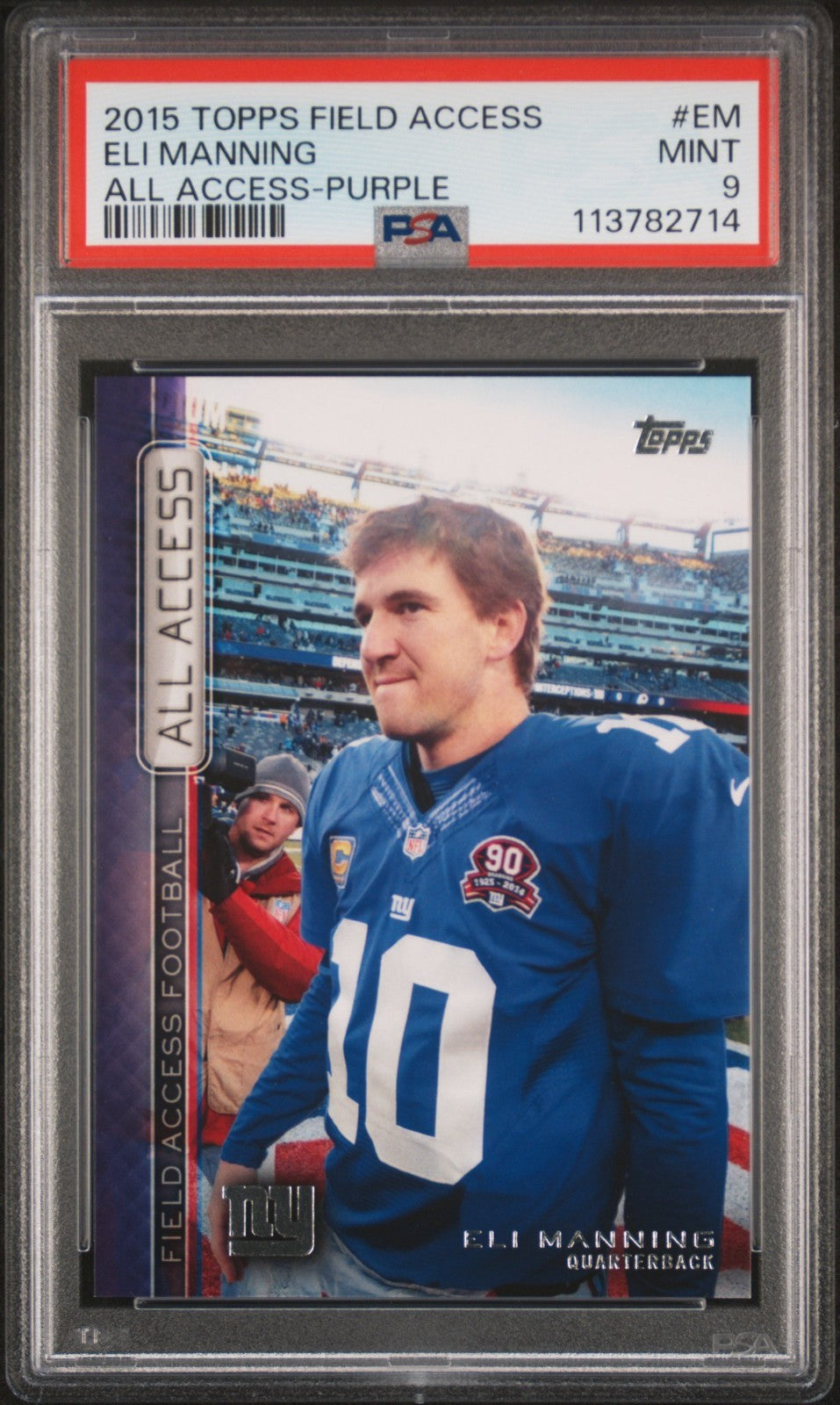 2015 Topps Field Access All Access Eli Manning #EM PSA 9