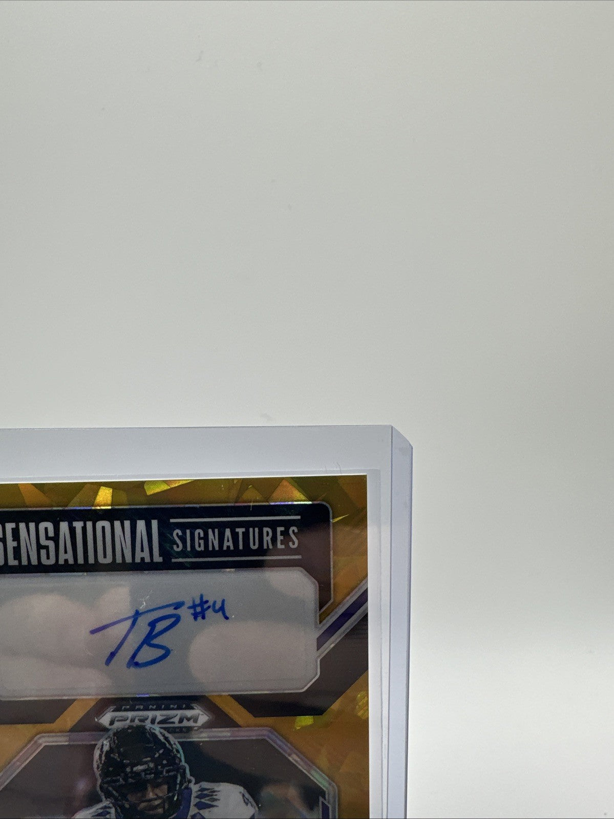 2023 Prizm Draft Picks #SS-TBA Taye Barber Sensational Signatures Gold Ice