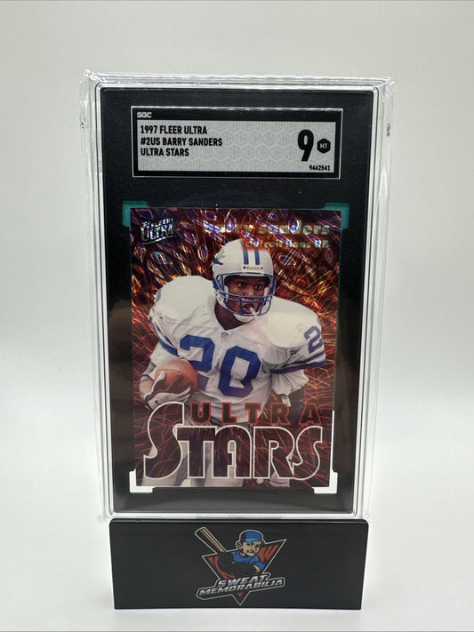 1997 Fleer Ultra #2US Barry Sanders Ultra Stars SGC 9