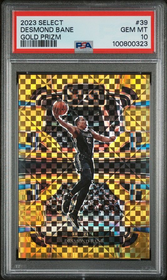 2023 Panini Select Desmond Bane Gold Prizm #39 PSA 10