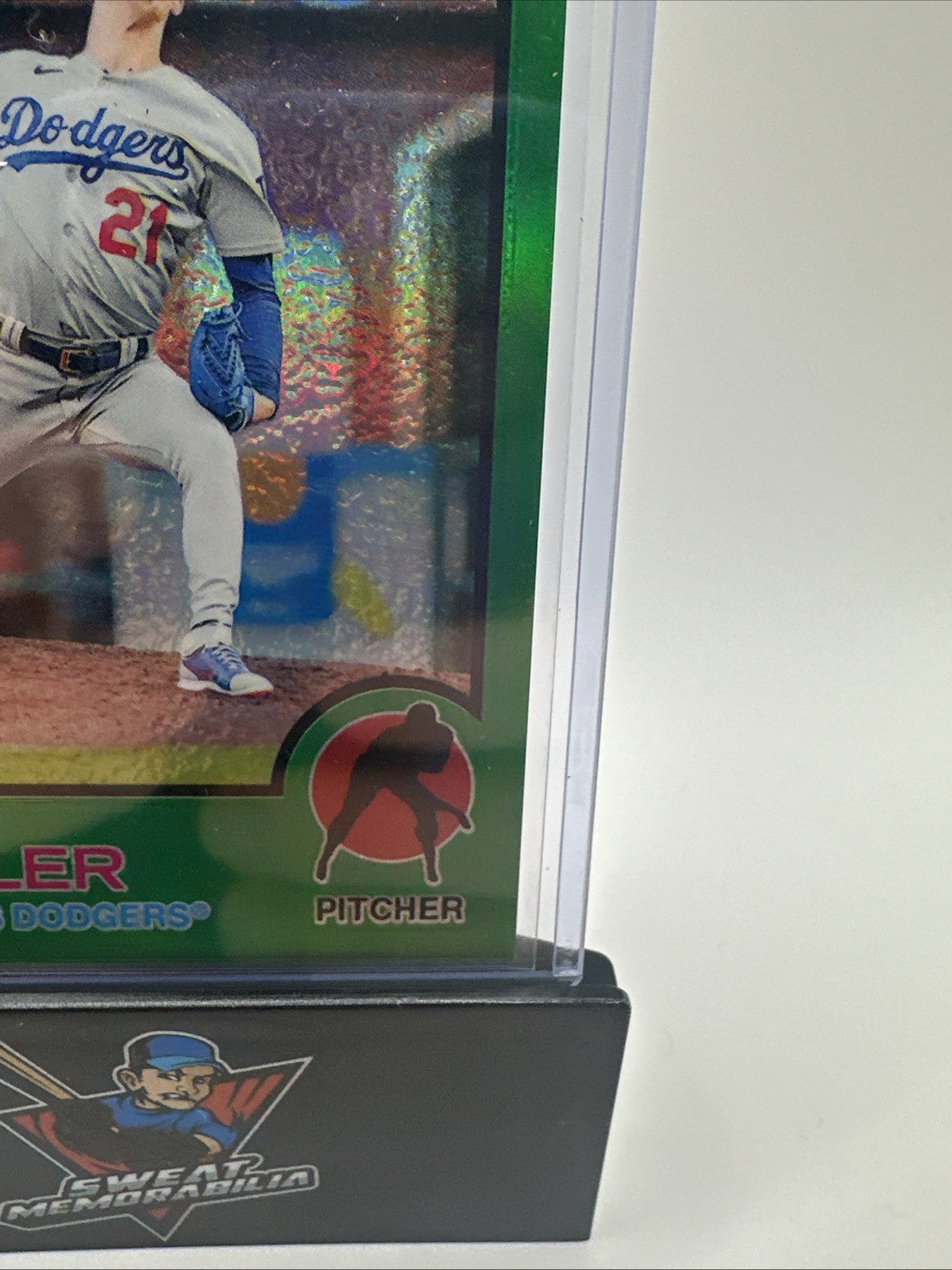 2022 Topps Heritage Baseball Walker Buehler Chrome Green Refractor #273