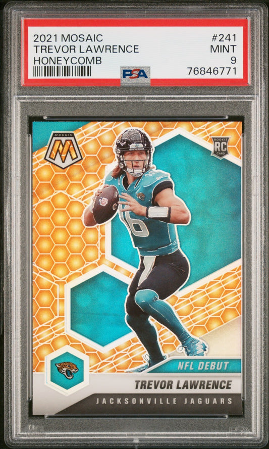 2021 Panini Mosaic Trevor Lawrence #241 Honeycomb PSA 9