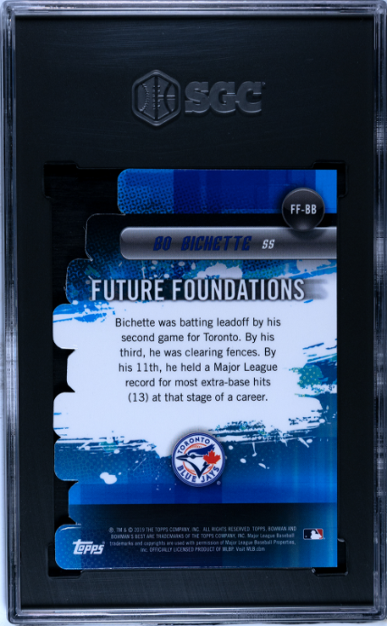 2019 Bowman's Best Bo Bichette Future Foundations #FF-BB SGC 10