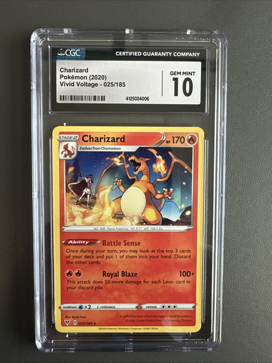 Charizard Pokemon Vivid Voltage CGC 10 025/185